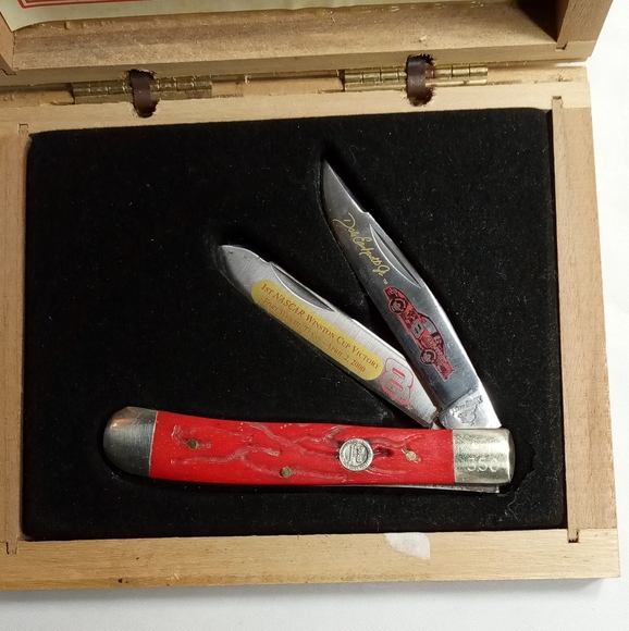 Dale Earnhardt Jr NASCAR Winston Cup Victory Folding Collectors Knife in Case - Picture 6 of 11